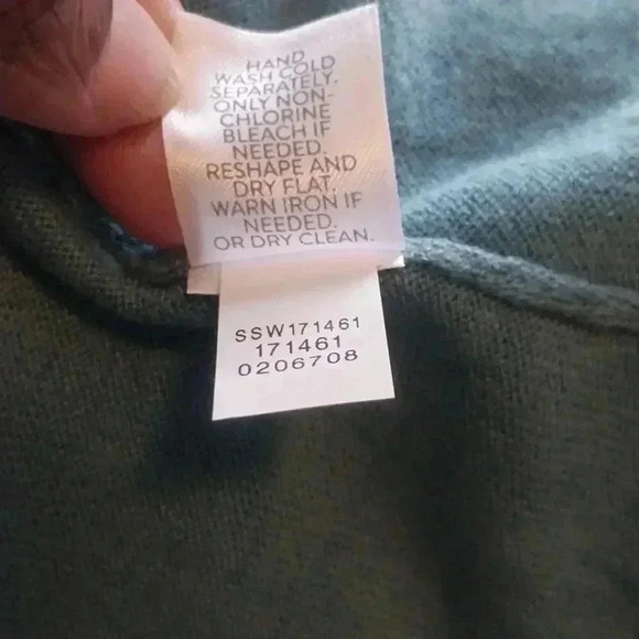 J. JILL Aqua Cotton Blend Stretch Knit Tunic Pullover Sweater Size S - Picture 8 of 8